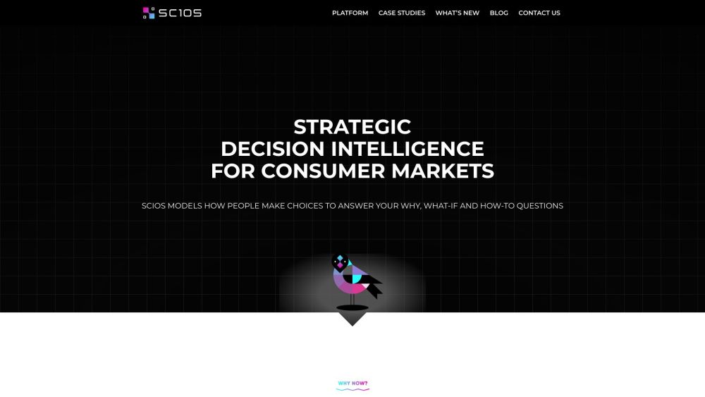 Scios.ai - Strategic Decision Intelligence for Consumer Market Website screenshot