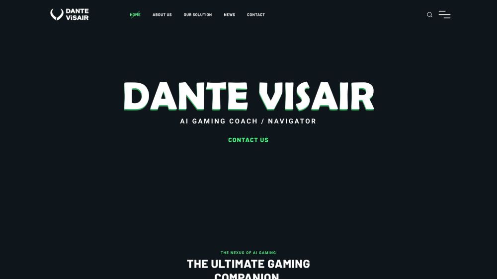 Dante Visair Website screenshot