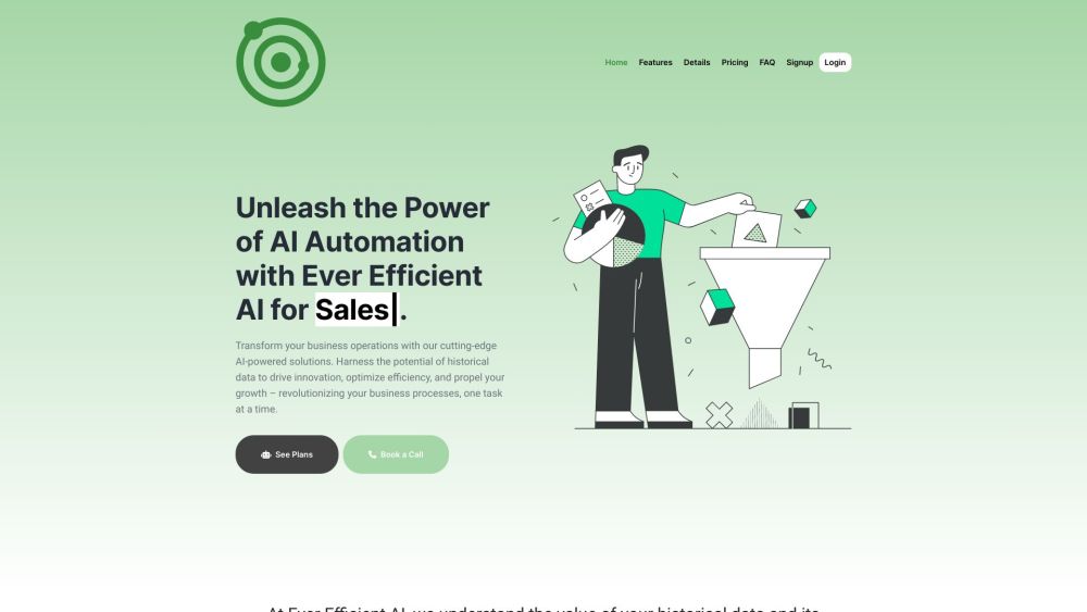 Ever Efficient AI Website screenshot