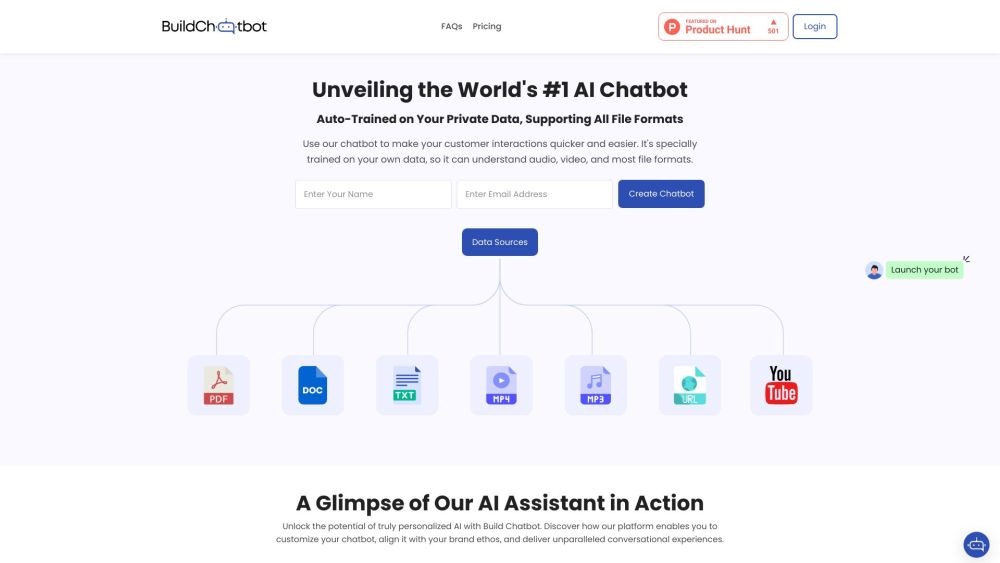 Build Chatbot Website screenshot