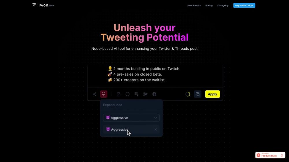 Twon Website screenshot