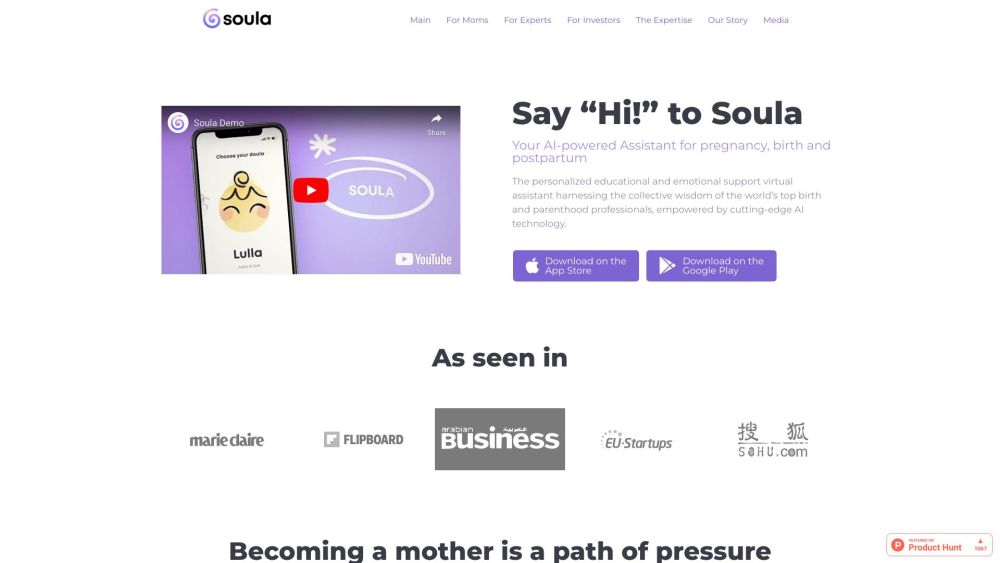 Soula.Care Website screenshot