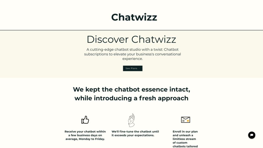 Chatwizz Website screenshot