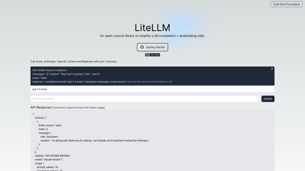 LiteLLM Website screenshot