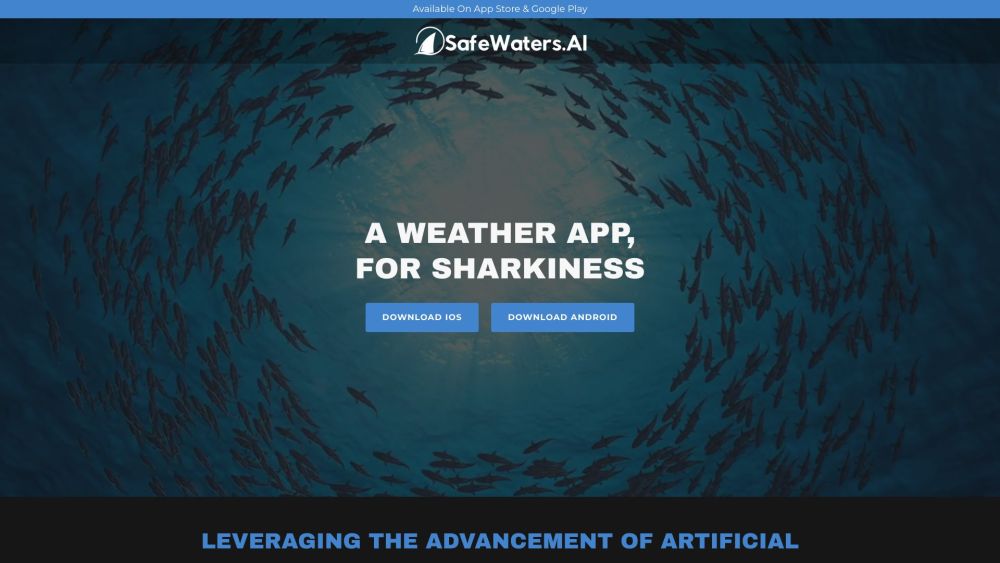 SafeWaters.AI Website screenshot