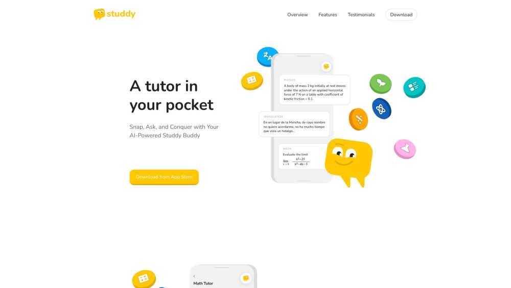 Studdy AI Website screenshot