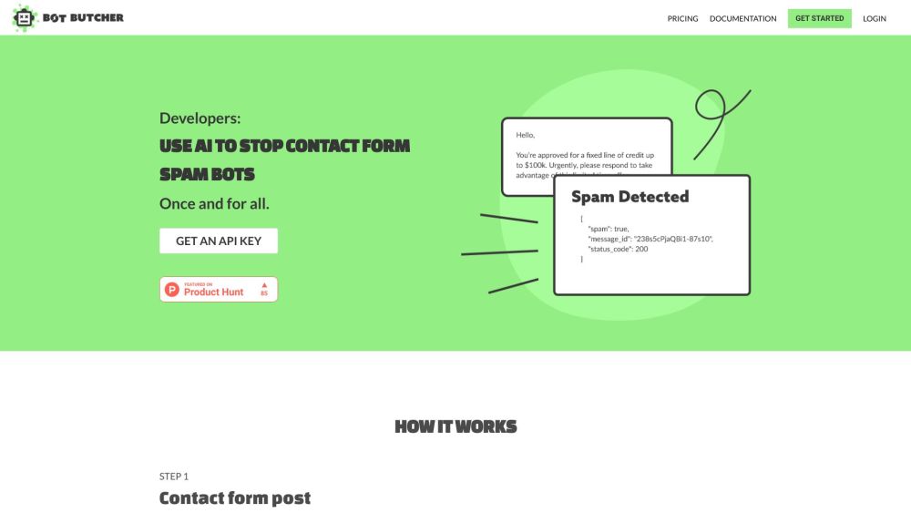 Bot Butcher Website screenshot