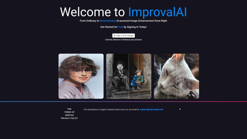 ImprovalAI Website screenshot