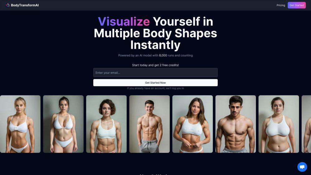 BodyTransformAI Website screenshot