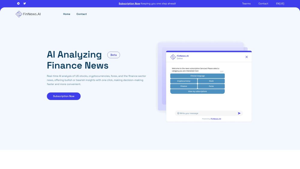 FinNews.AI Website screenshot