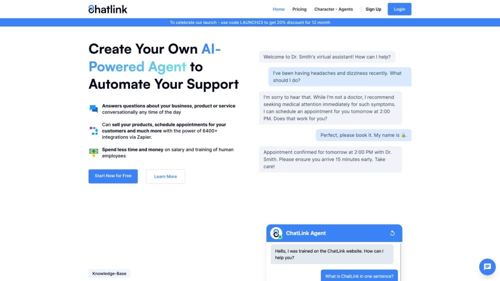 ChatLink Website screenshot