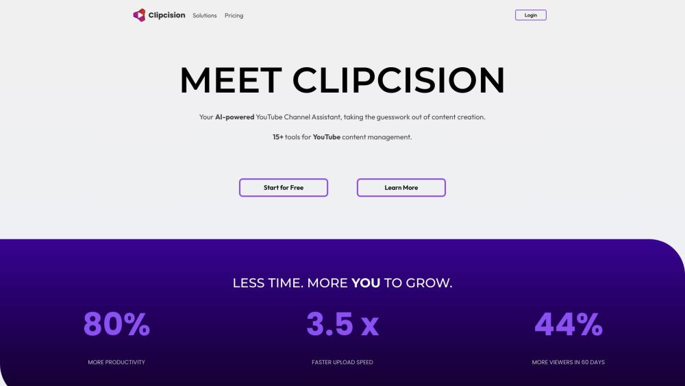 Clipcision Website screenshot