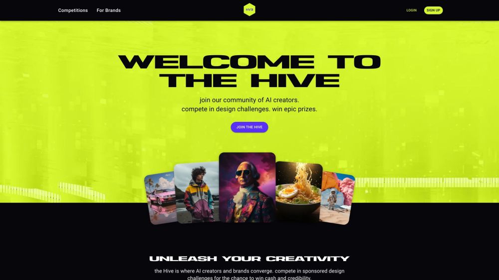 Hive3 Website screenshot