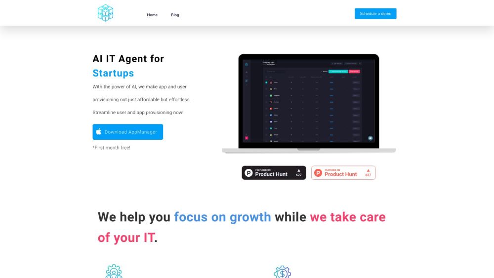 AppManager Website screenshot