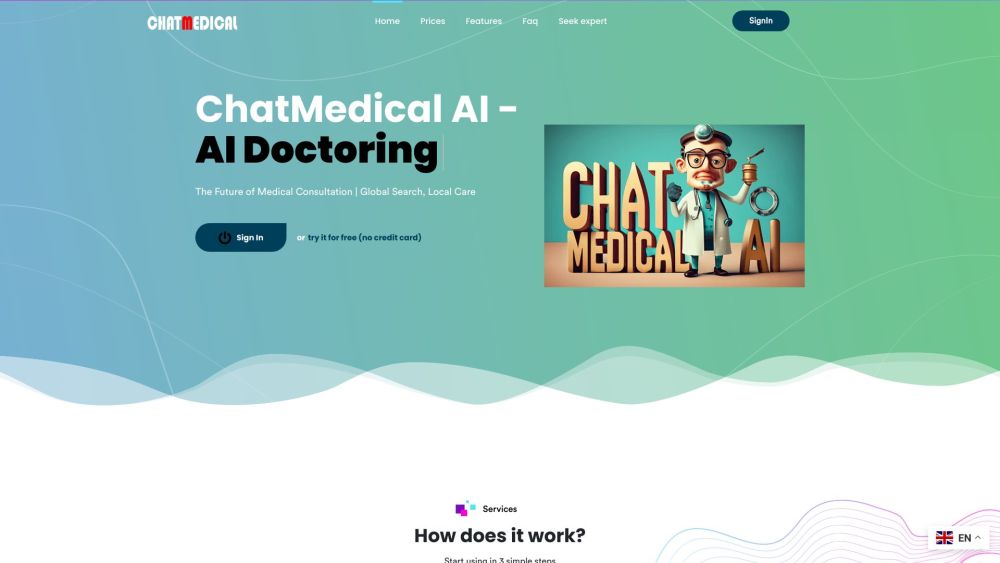 ChatMedical.AI Website screenshot