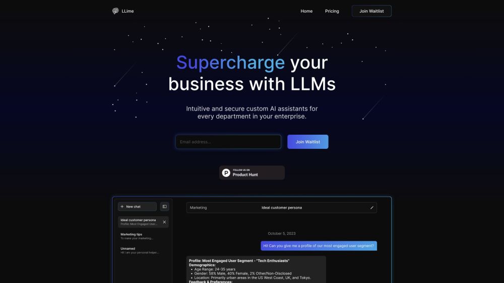 LLime Website screenshot