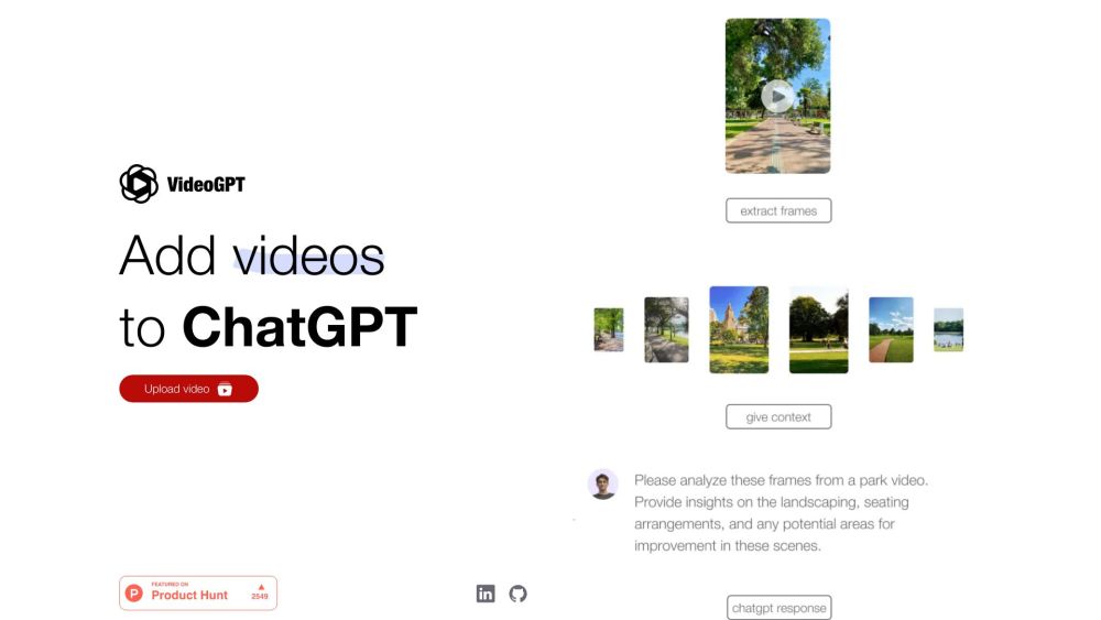 Video GPT Website screenshot