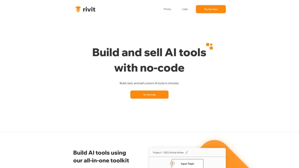 Rivit Website screenshot