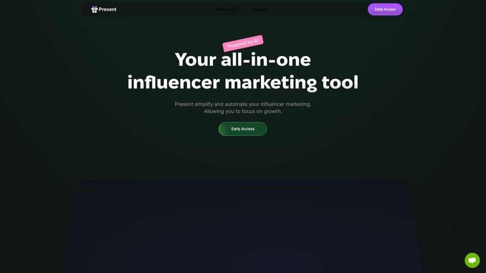 Present - Automate Influencer Marketing Website screenshot