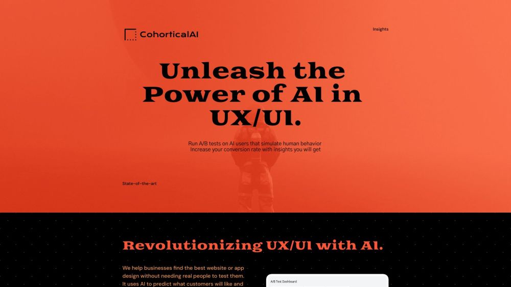 CohorticalAI Website screenshot