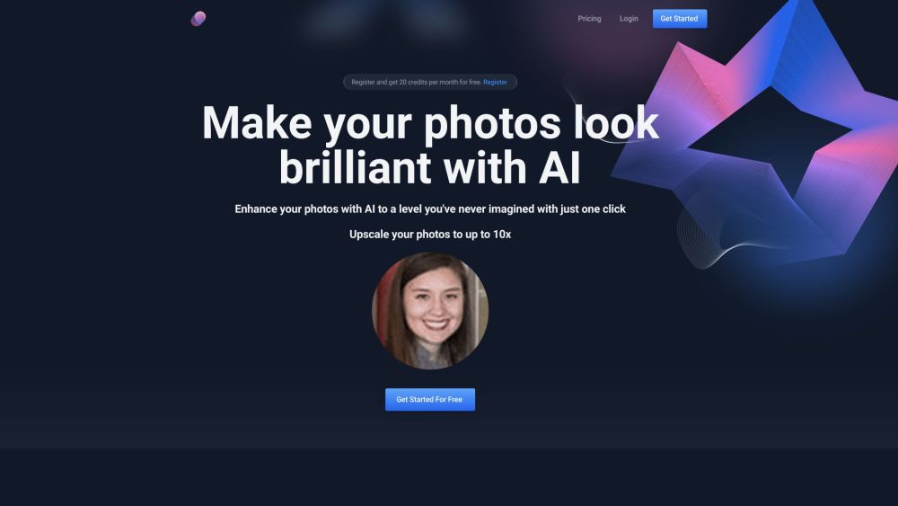 Photo Enhance AI Website screenshot