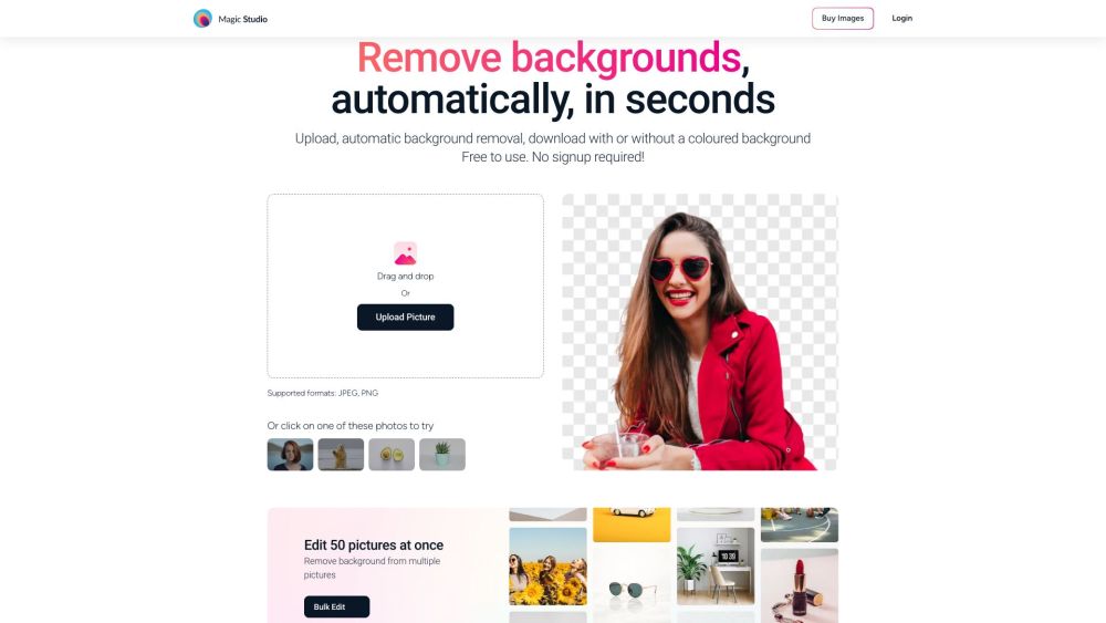 Watermark Remover AI Website screenshot