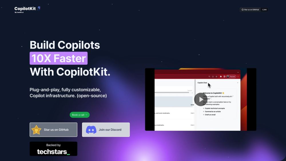 CopilotKit Website screenshot