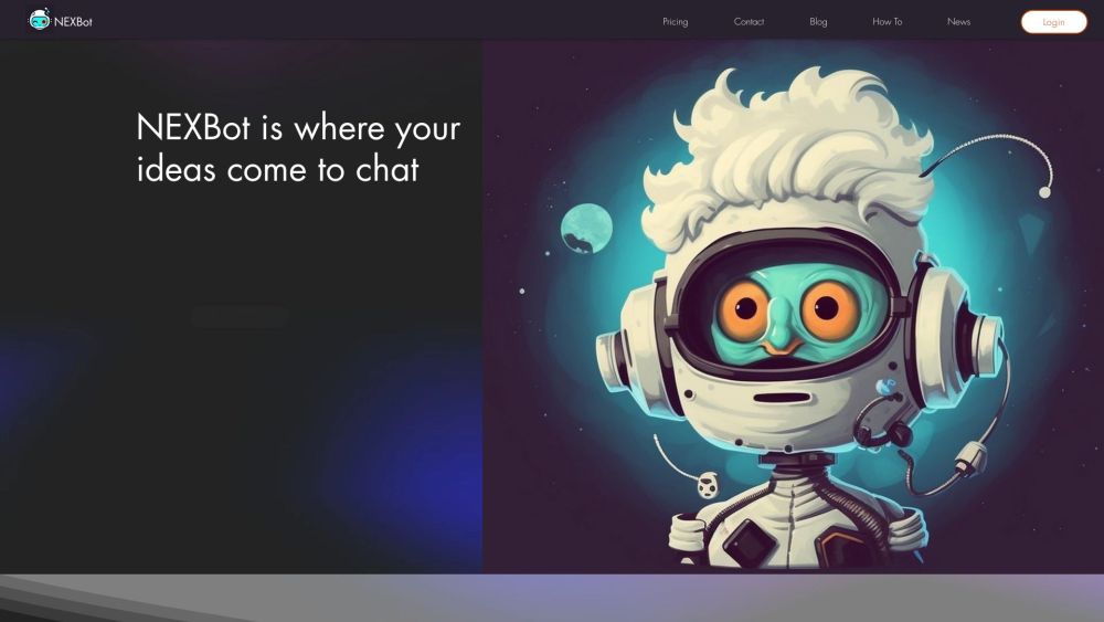 NEXBot Website screenshot