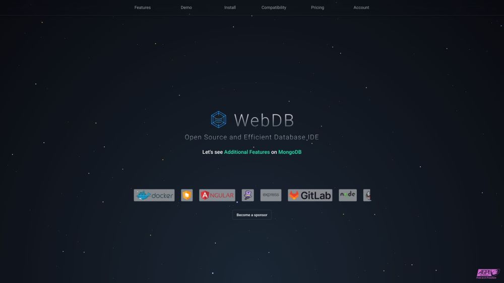 WebDB Website screenshot