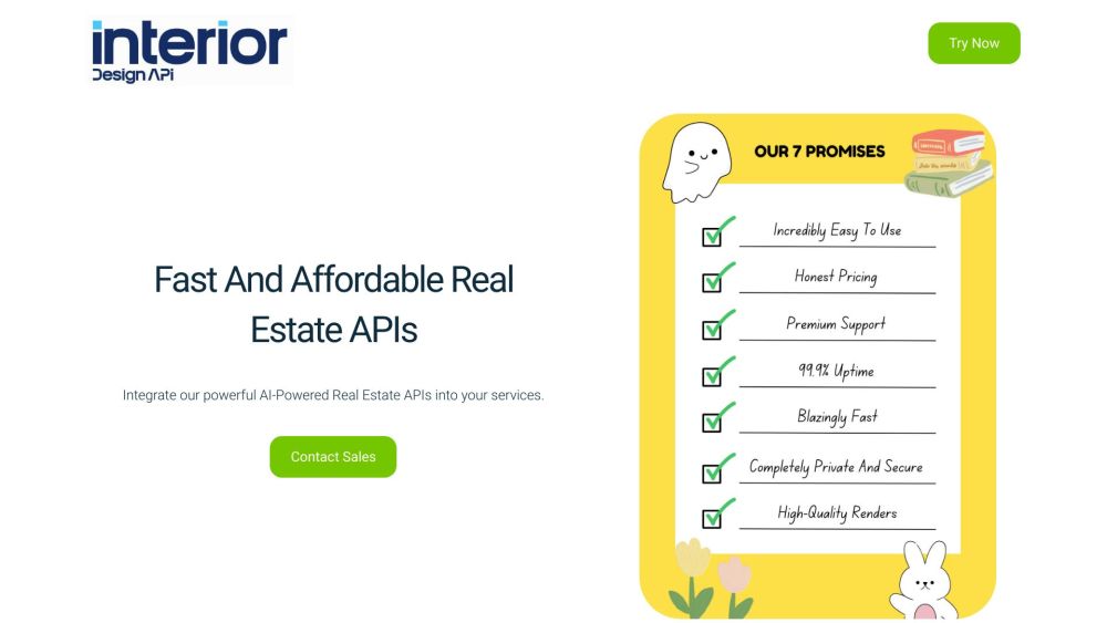 Interior Design API Website screenshot