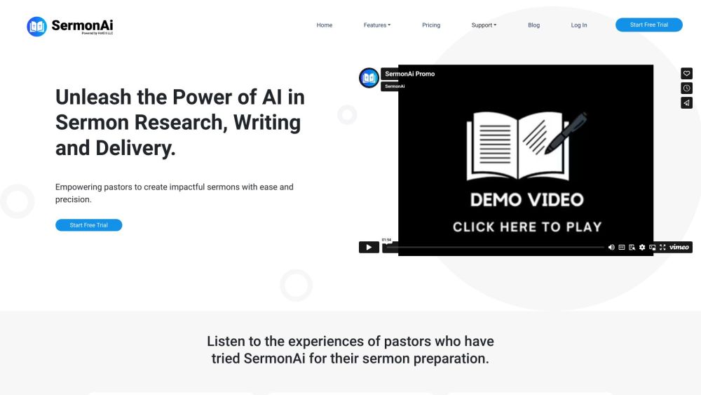 SermonAI Website screenshot