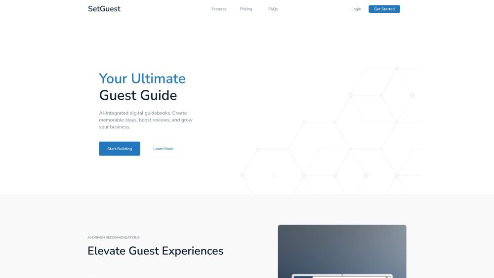 SetGuest Website screenshot