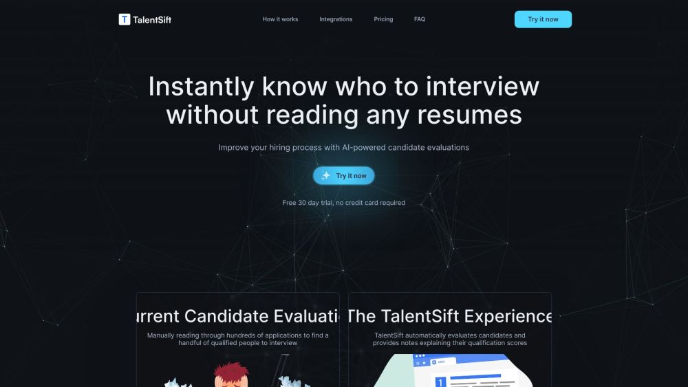 TalentSift Website screenshot