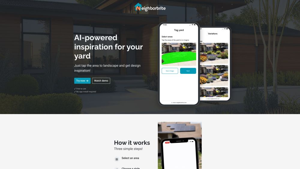 Neighborbrite Website screenshot