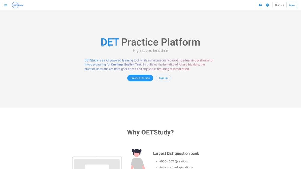 OETStudy Website screenshot