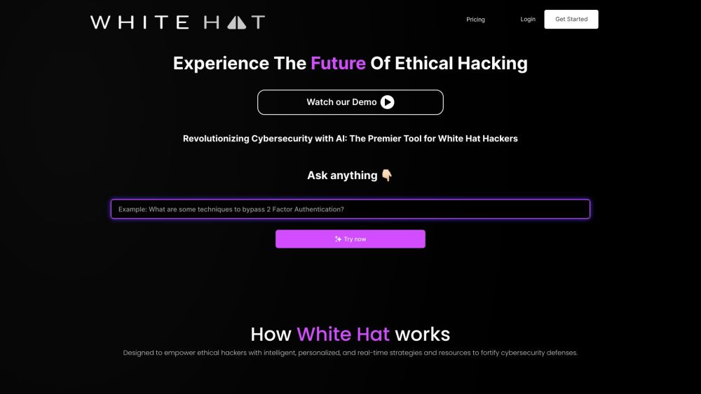 White Hat Website screenshot