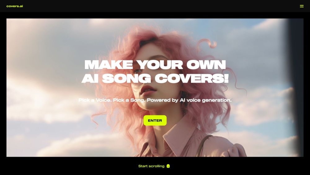 Covers AI Website screenshot