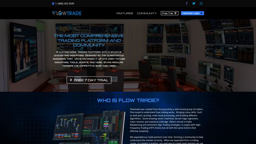 Flow Trade Website screenshot