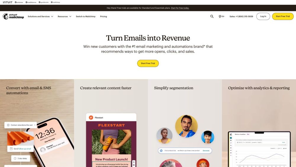 Mailchimp Website screenshot