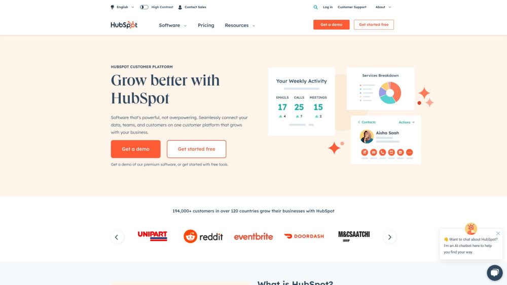 HubSpot Website screenshot