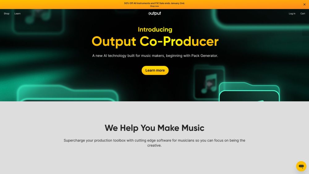 Output Website screenshot