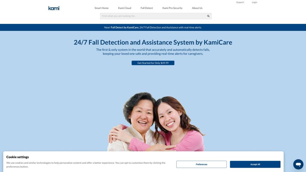 Kami Website screenshot