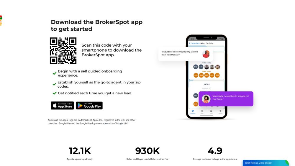 BrokerSpot Website screenshot