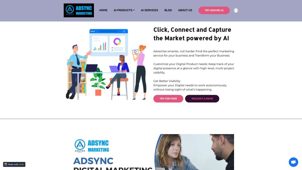 AdSync Website screenshot