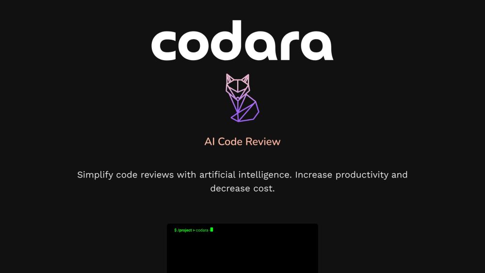 Codara - AI Code Reviewer Website screenshot