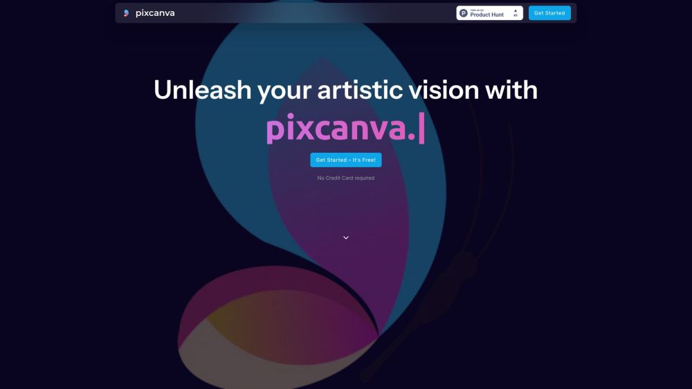 PixCanva Website screenshot