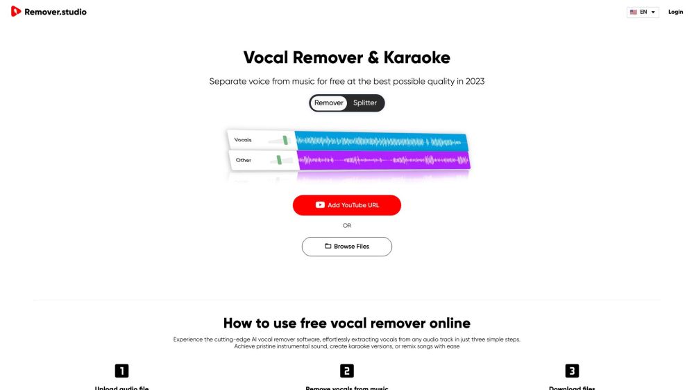 VocalRemover.co Website screenshot