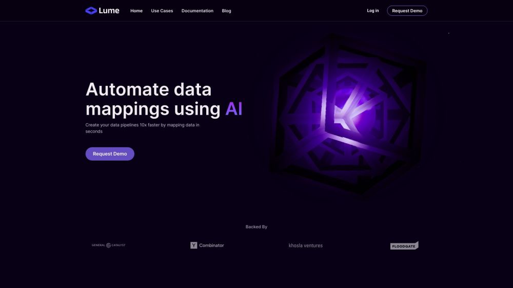 Lume AI Website screenshot