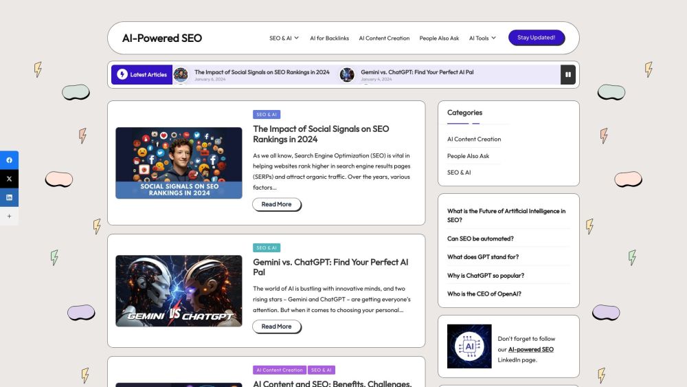 AI-Powered SEO Website screenshot