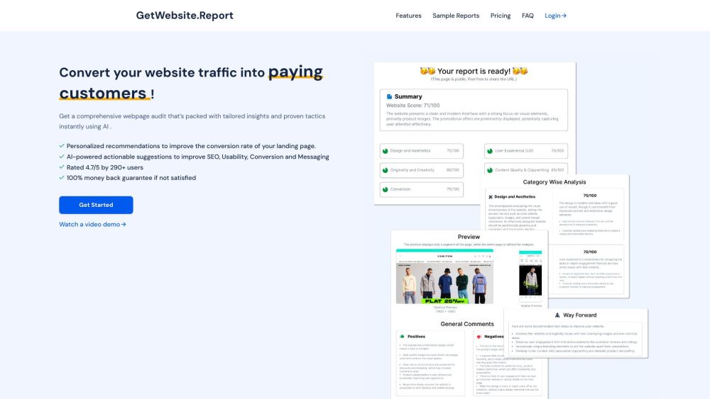 GetWebsite.Report Website screenshot